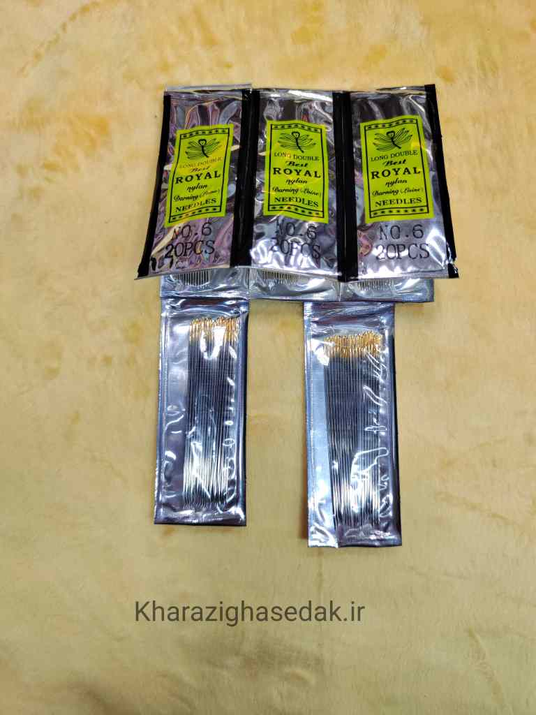 سوزن دستی سر طلایی ورقه ای