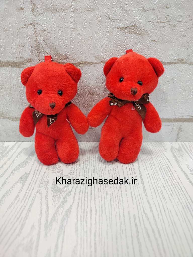 عروسک خرس قرمز مدل شماره 5